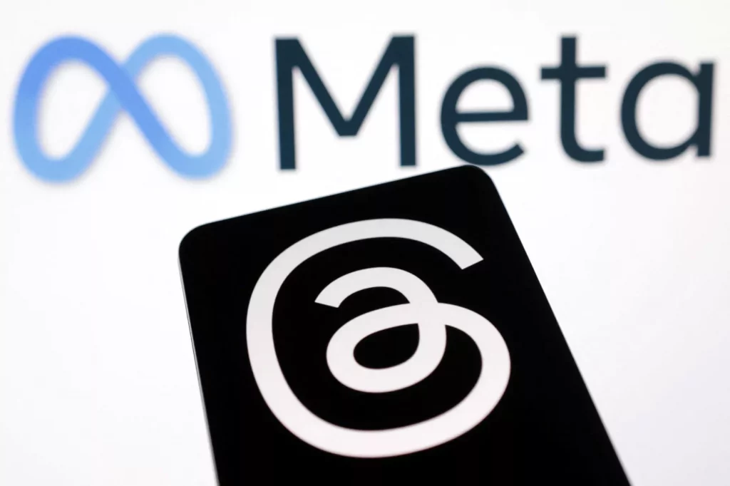 Logo de Threads, la red social de meta para competir con Twitter